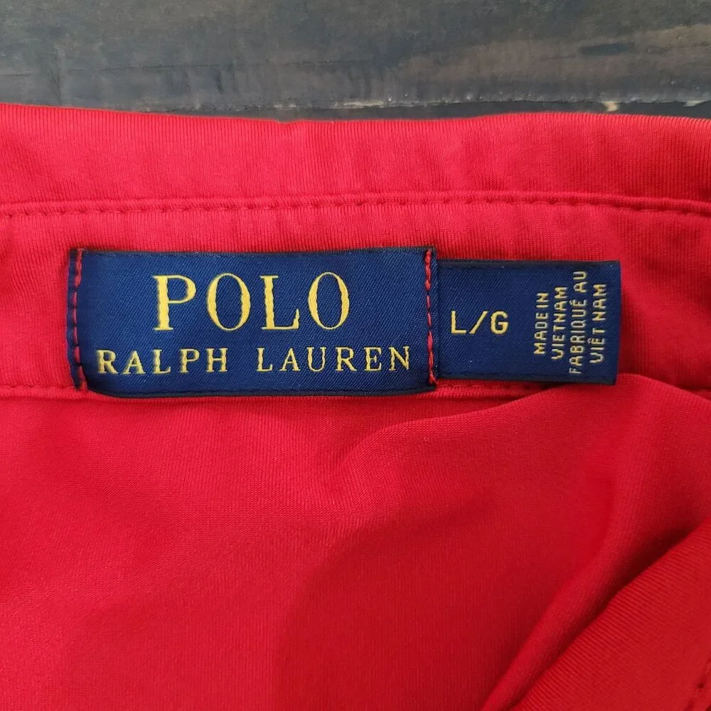 Polo Ralph Lauren Red Short Sleeve Shirt Embroidered Pony Logo Men’s Large